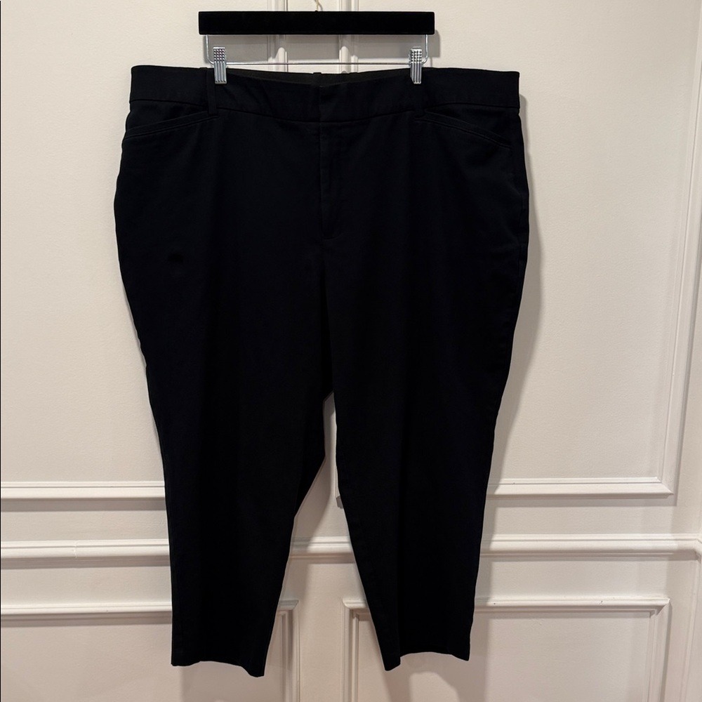 Ava & Viv Black Capri Leggings Size 24 Plus Size Stretch Cotton